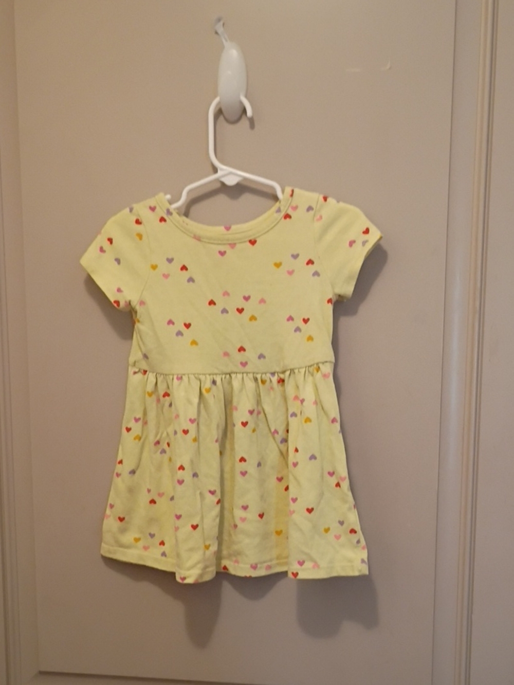 Cat&Jack Girl's Yellow Heart Print Dress Size 2T